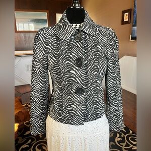 Black & White Zebra Print Women's Jacket